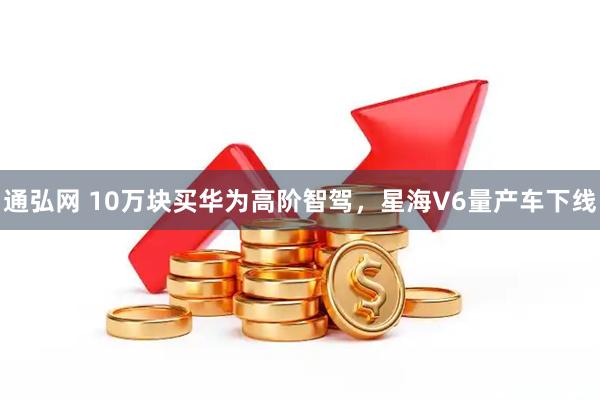 通弘网 10万块买华为高阶智驾，星海V6量产车下线